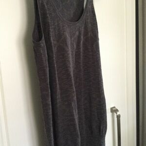 Gray Relaxed Top with Scoop Neckline